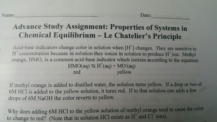 Advance study assignment properties of systems in chemical equilibrium