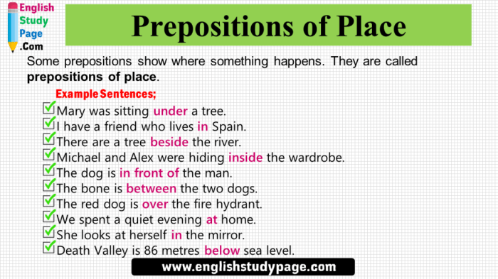 Find the prepositional phrases in the following sentences.