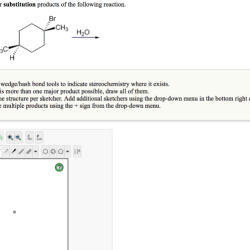 Predict substitution reaction wedge indicate