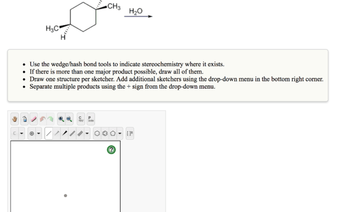 Predict substitution reaction wedge indicate